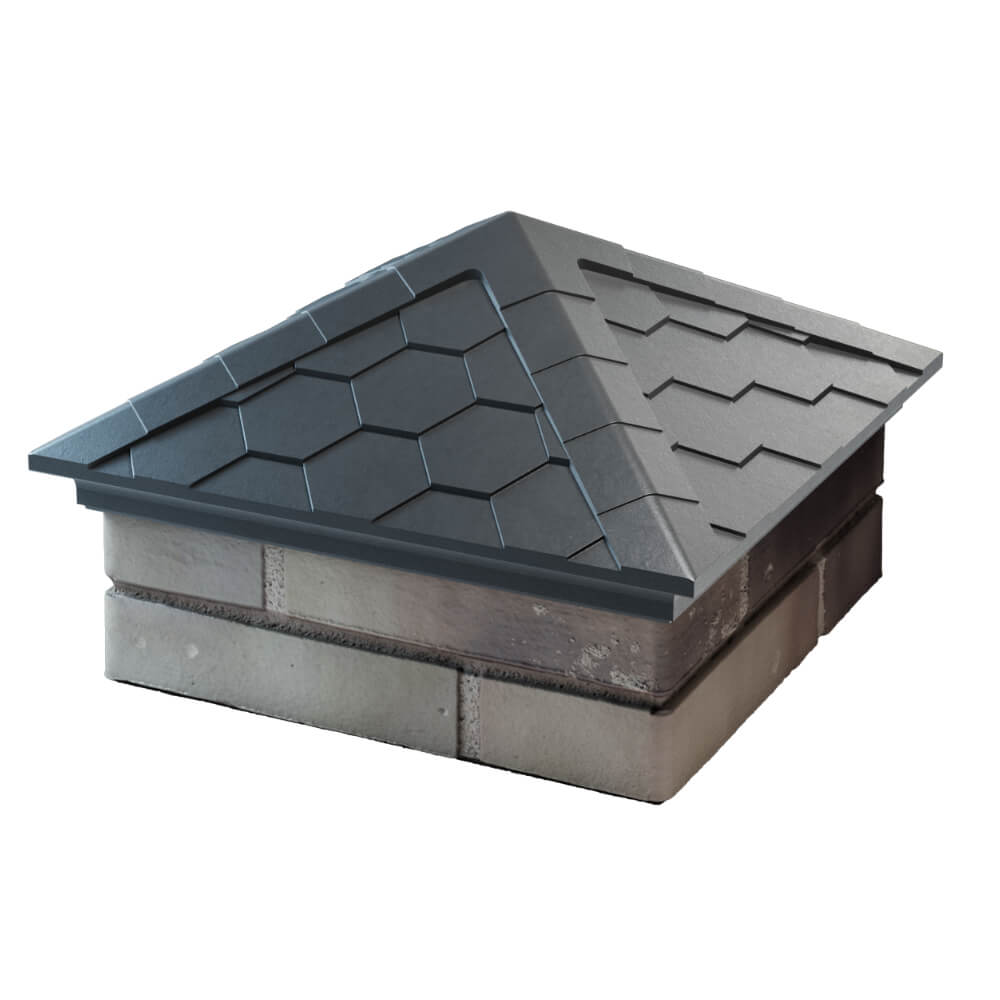 Колпак Zking Эверест Серый на столб 1.5х1.5 кирпича (390х390мм) в Куйбышеве фото