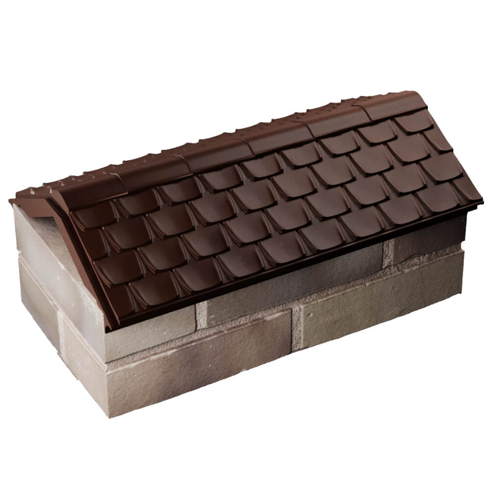 Парапет Zking Эльбрус Коричневый с посадкой на 1 кирпич (255мм) в Куйбышеве фото