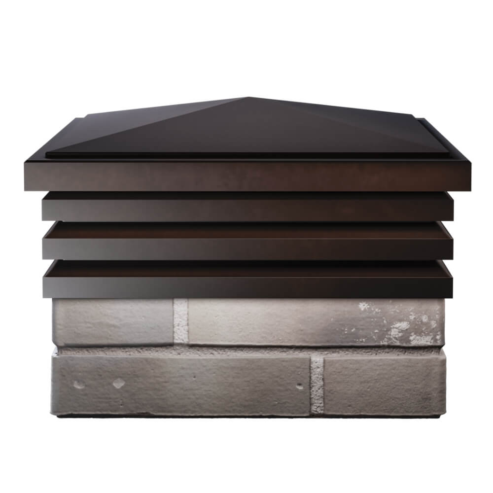 Колпак Zking Бона ХайТек Коричневый на столб 1.5х1.5 кирпича (385х385мм) Куйбышев фото