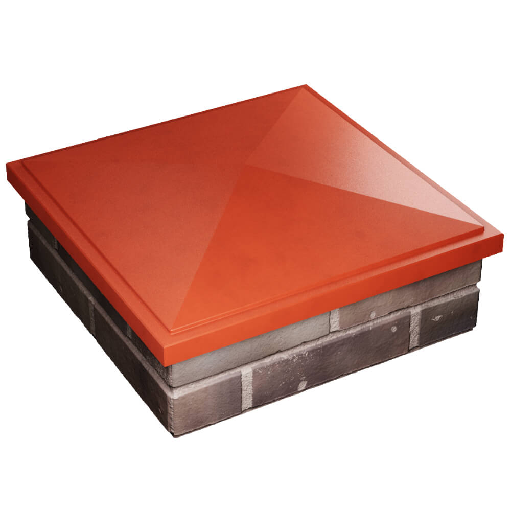 Колпак Zking БонаМоно Красный на столб 2х2 кирпича (515х515, 530х530мм) в Куйбышеве фото