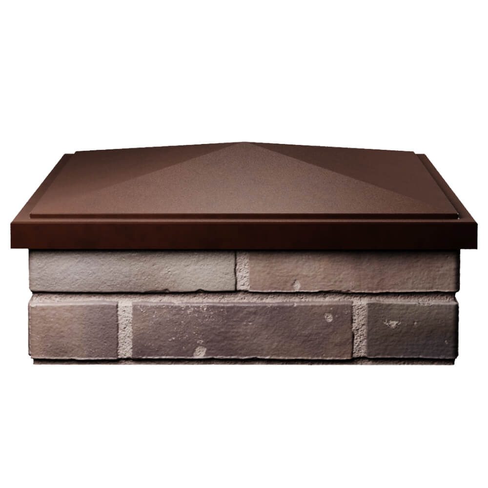 Колпак Zking БонаМоно Коричневый на столб 2х2 кирпича (515х515, 530х530мм) Куйбышев фото