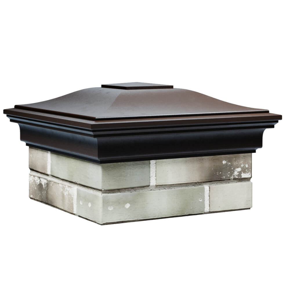 Колпак Zking Монблан Коричневый на столб 1.5х1.5 кирпича (385х385мм) в Куйбышеве фото