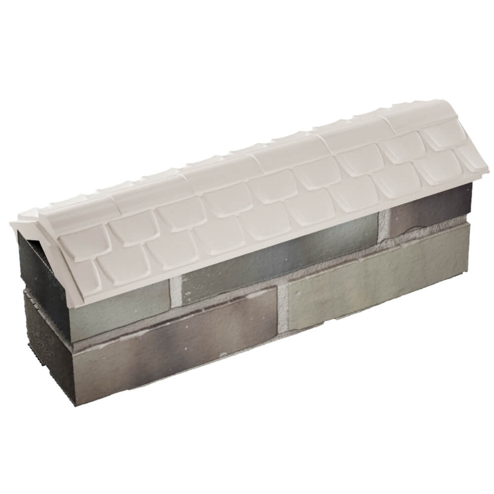 Парапет Zking Эльбрус Бежевый с посадкой на 0.5 кирпича (130мм) в Куйбышеве фото