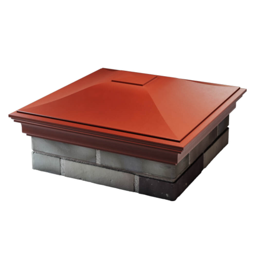 Колпак Zking Монблан Красный на столб 2х2 кирпича (515х515мм) в Куйбышеве фото