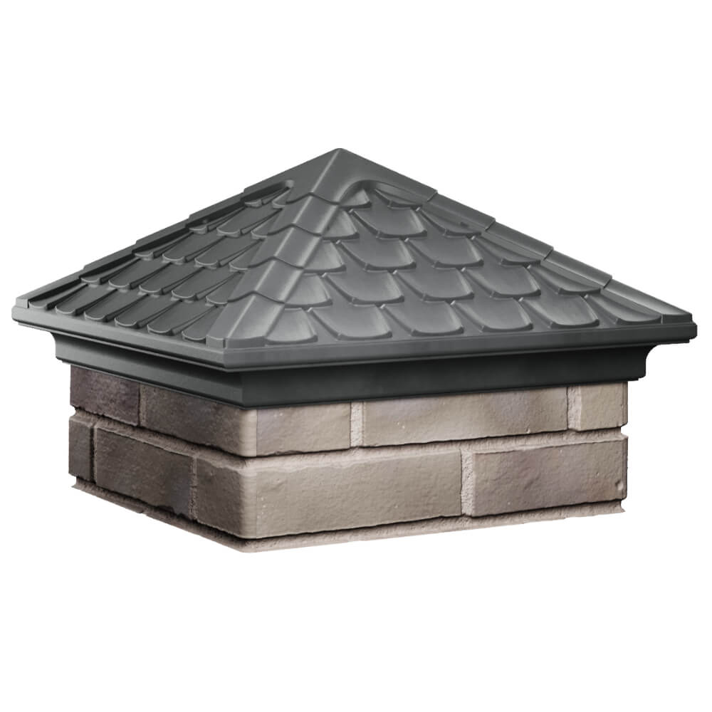 Колпак Zking Эльбрус Серый на столб 1.5х1.5 кирпича (385х385мм) в Куйбышеве фото