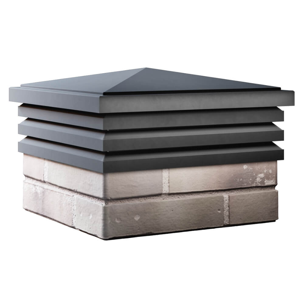 Колпак Zking Бона ХайТек Серый на столб 1.5х1.5 кирпича (385х385мм) в Куйбышеве фото