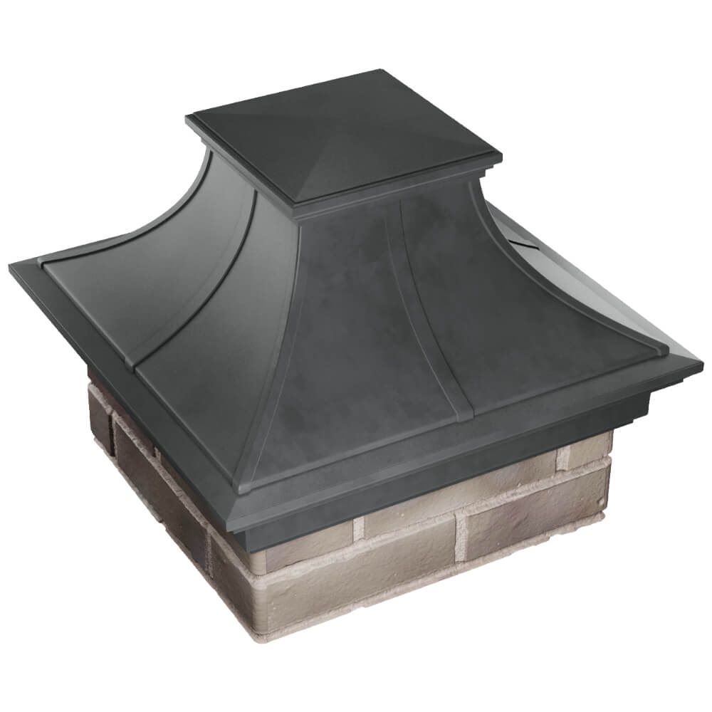 Колпак Zking Монблан Премиум Серый на столб 1.5х1.5 кирпича (385х385мм) в Куйбышеве фото