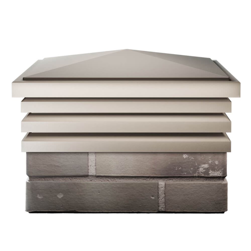 Колпак Zking Бона ХайТек Бежевый на столб 1.5х1.5 кирпича (385х385мм) Куйбышев фото