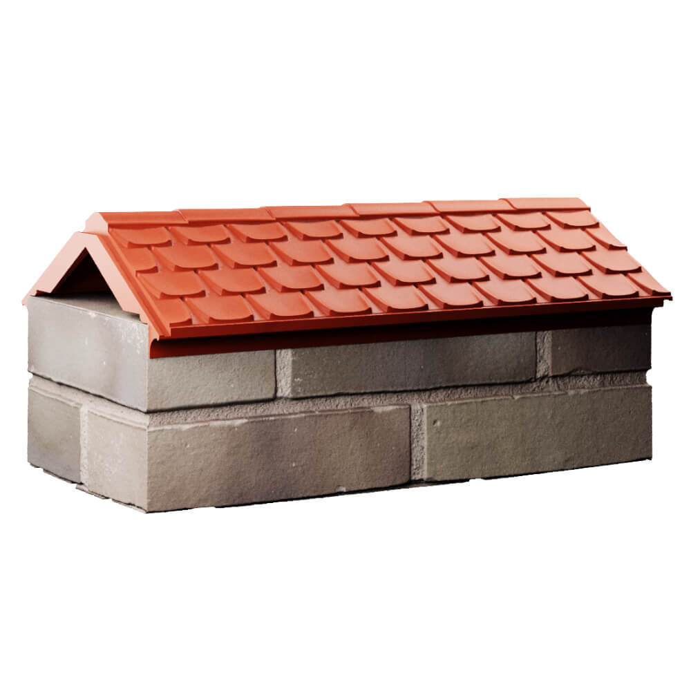 Парапет Zking Эльбрус Красный с посадкой на 1 кирпич (255мм) Куйбышев фото