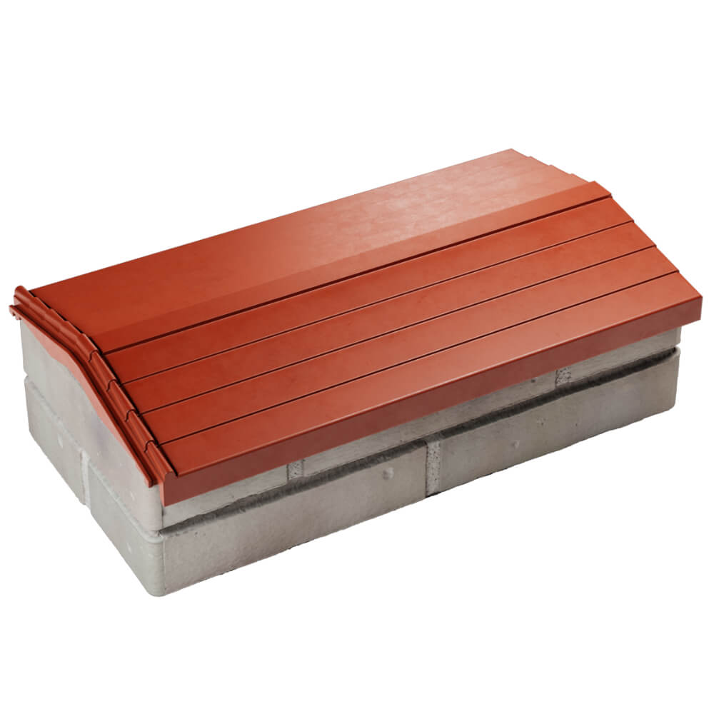 Парапет Zking Бона ХайТек Красный с посадкой на 1 кирпич (200/225/255мм) в Куйбышеве фото